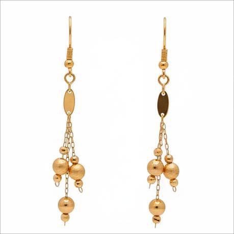 گوشواره طلا ۱۸ عیار توپی گالری جواهری بیابانی