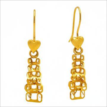 گوشواره طلا ۱۸ عیار بافت گالری جواهری بیابانی