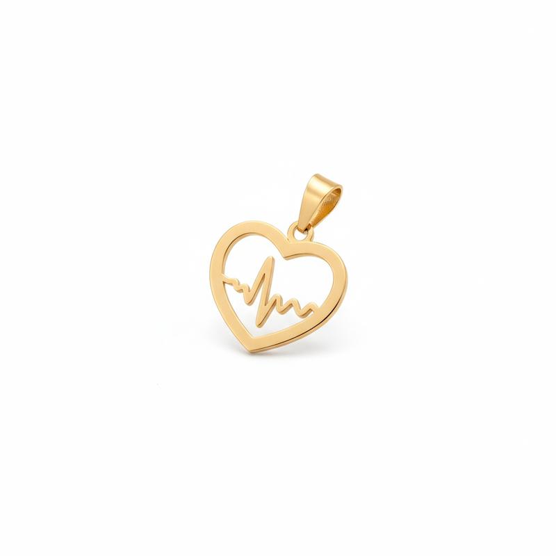 آویز زنانه طلا ۱۸ عیار ضربان قلب گالری طلای شریف