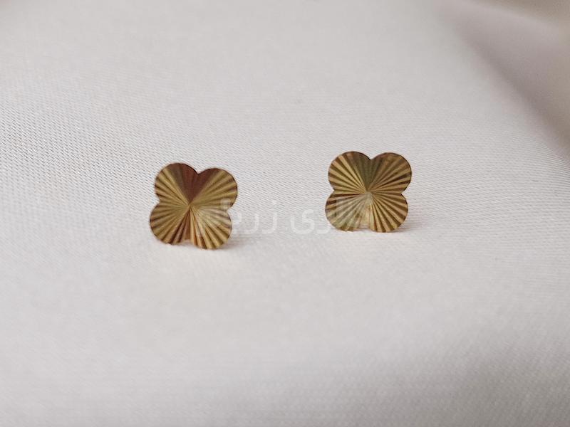 گوشواره زنانه طلا ۱۸ عیار گوشواره میخی ونکلیف گالری زربام