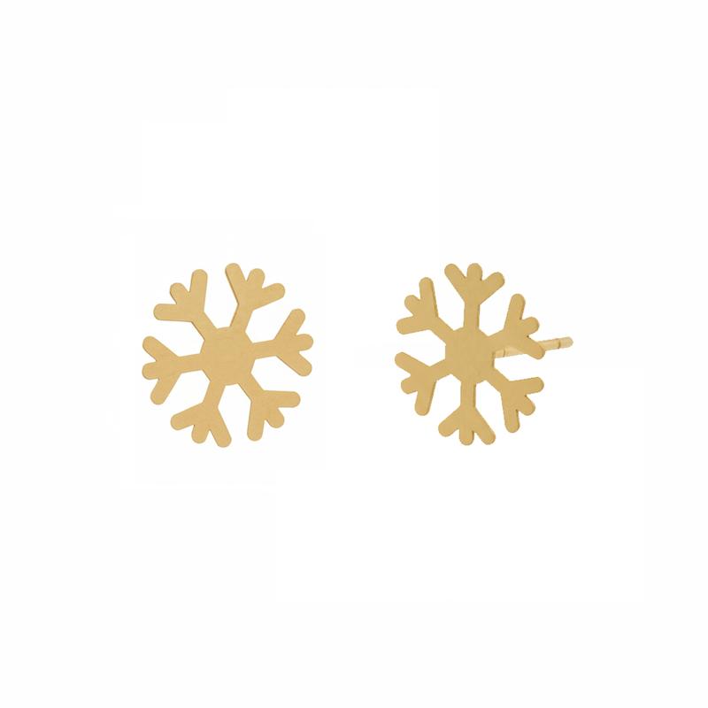 گوشواره زنانه طلا ۱۸ عیار گوشواره میخی برف گالری طلای شریف