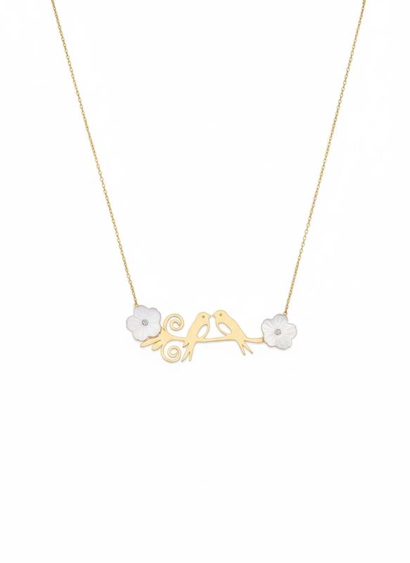 گردنبند زنانه طلا ۱۸ عیار گردنبند پرنده گالری طلای شفیع