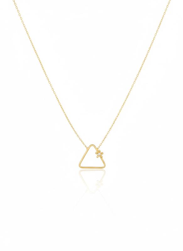گردنبند زنانه طلا ۱۸ عیار گردنبند مثلث گالری طلای شفیع