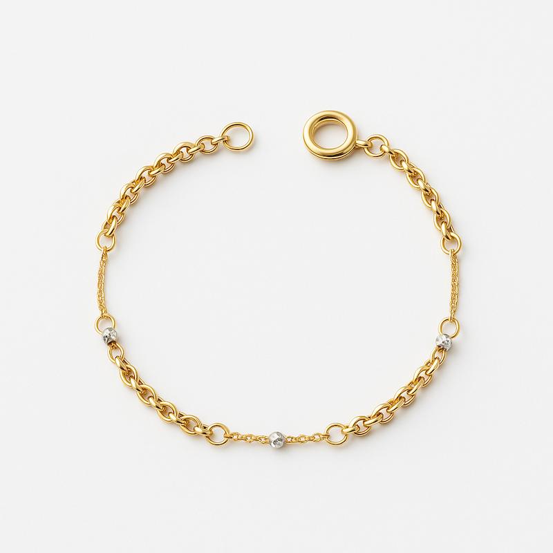 دستبند زنانه طلا ۱۸ عیار دستبند زنجیری گالری بابل طلا