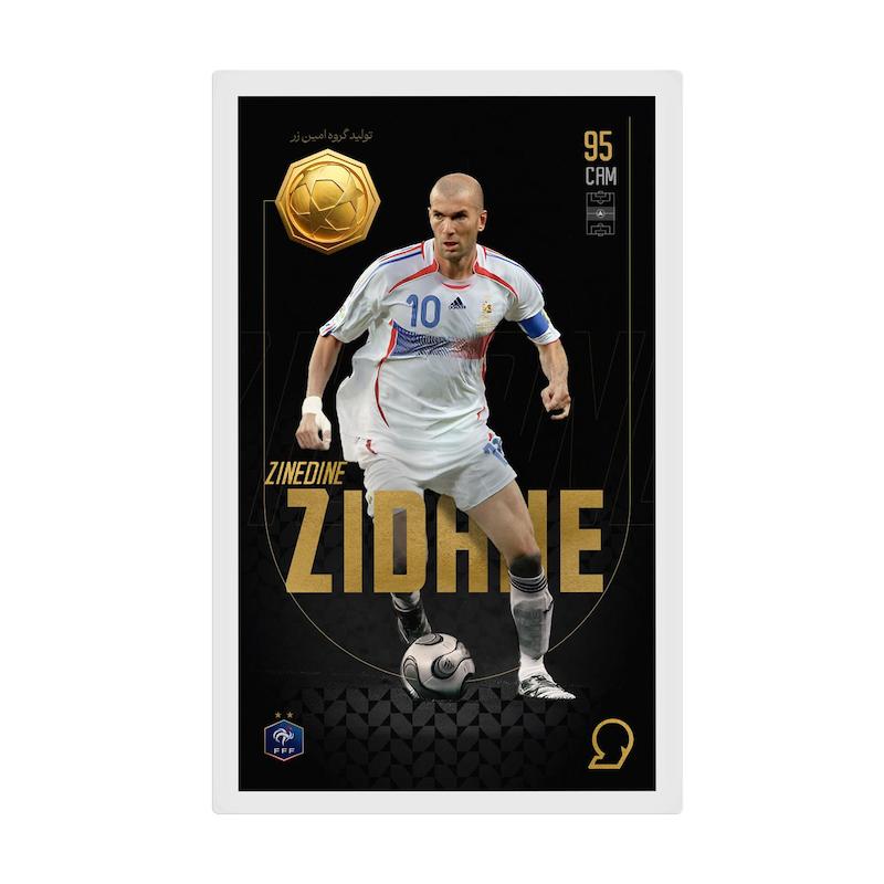 کارت فوتبالی طلا 18 عیار سوت مدل زین‌الدین زیدان Zinedine Zidane طرح فوتبالی 2025 کد SO10126