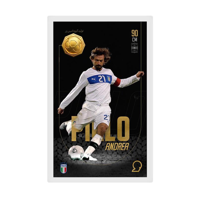 کارت فوتبالی طلا 18 عیار سوت مدل آندره‌آ پیرلو Andrea Pirlo طرح فوتبالی 2025 کد SO10004