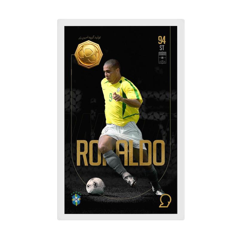کارت فوتبالی طلا 18 عیار سوت مدل رونالدو نازاریو RONALDO طرح فوتبالی 2025 کد SO10102