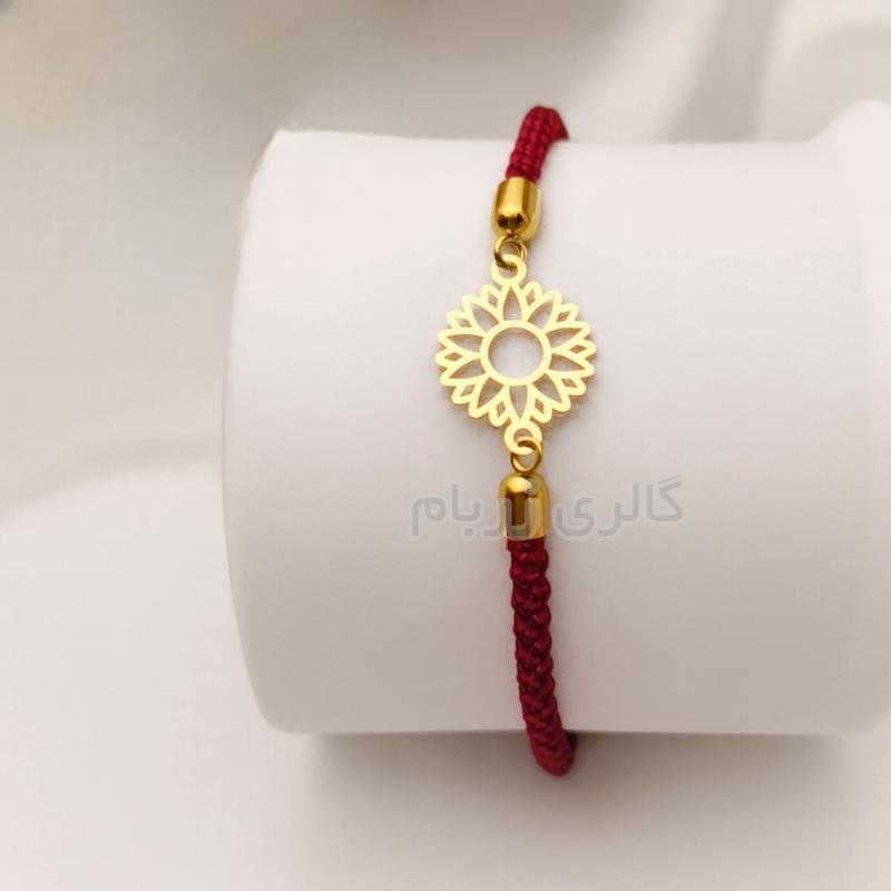 دستبند زنانه طلا ۱۸ عیار دستبند گل گالری زربام