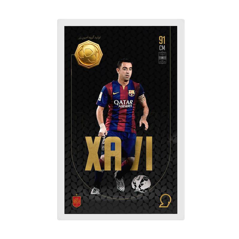 کارت فوتبالی طلا 18 عیار سوت مدل ژاوی هرناندز XAVI طرح فوتبالی 2025 کد SO10123