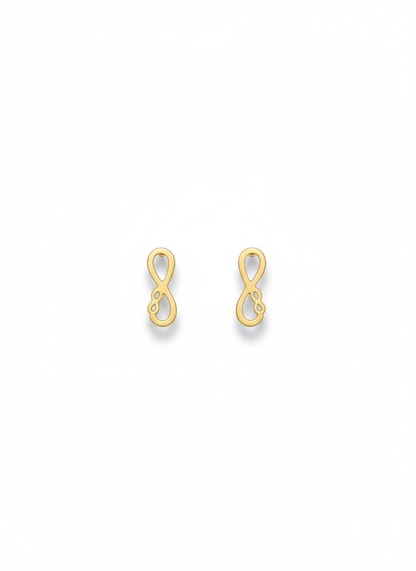 گوشواره زنانه طلا ۱۸ عیار بی نهایت گالری طلای شفیع