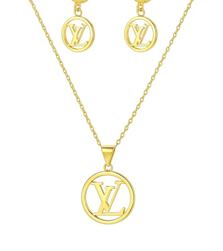 سرویس زنانه طلا ۱۸ عیار نیمست لویی ویتون بدون زنجیر گالری نقشار