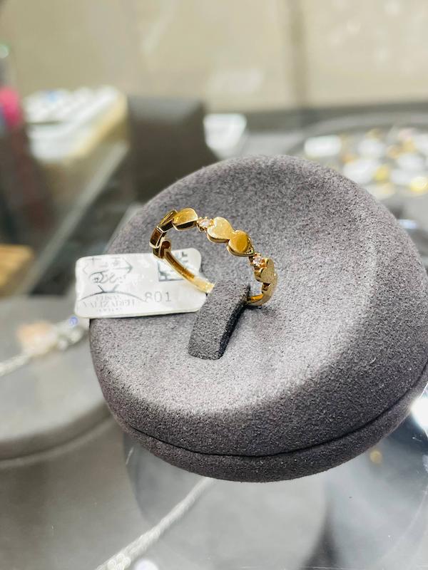 انگشتر طلا ۱۸ عیار انگشتر مدل 801 جواهری سید احسان ولی زاده