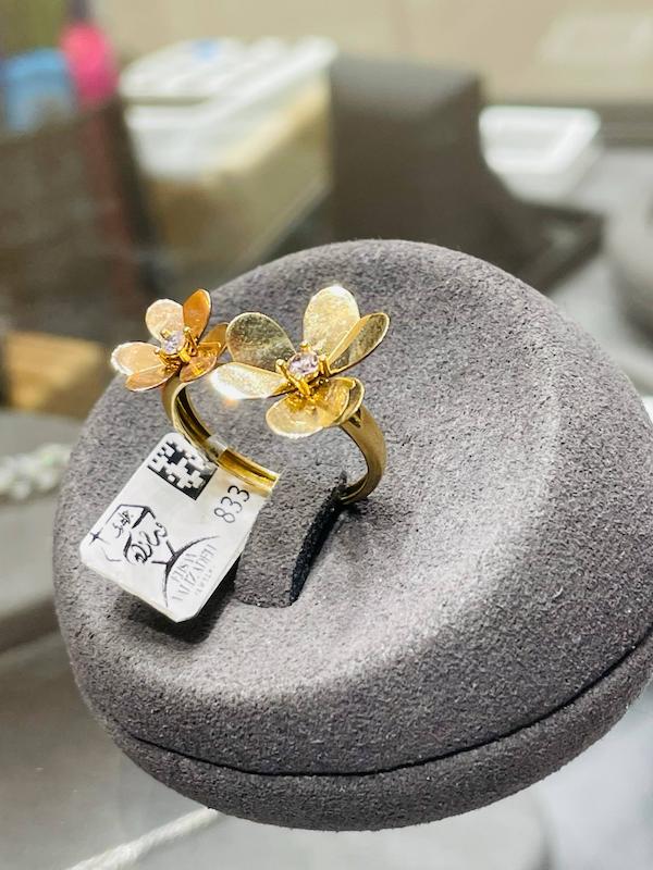 انگشتر طلا ۱۸ عیار انگشتر مدل 833 جواهری سید احسان ولی زاده