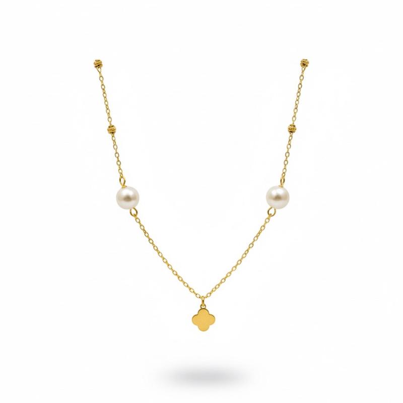 گردنبند زنانه طلا ۱۸ عیار گردنبند ونکلیف کد 513 جواهری اشتری