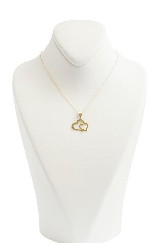 گردنبند طلا ۱۸ عیار گردنبند مدل قلب گالری پیرو