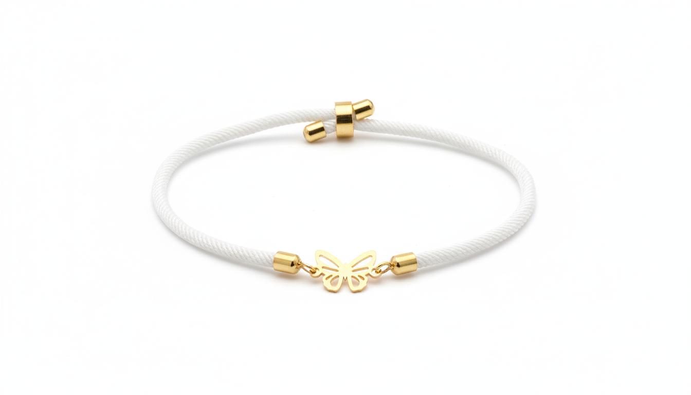 دستبند زنانه طلا ۱۸ عیار پروانه مصری گالری شمش طلا