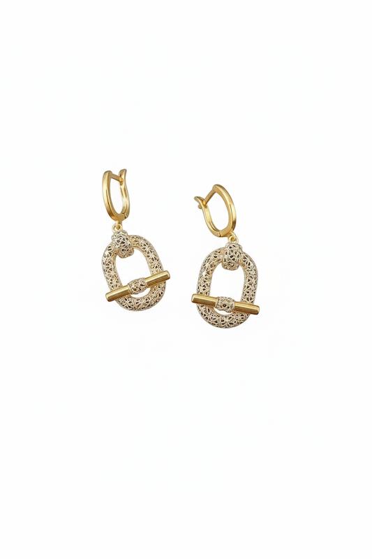 گوشواره زنانه طلا ۱۸ عیار هرمس گالری نقشار