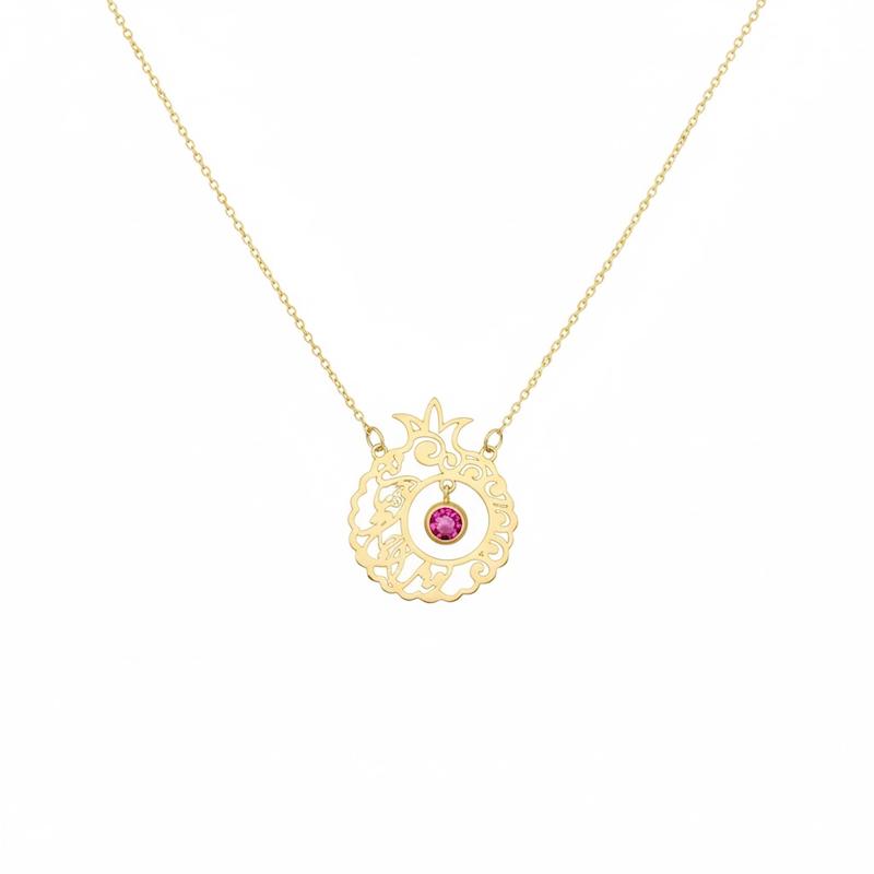 گردنبند زنانه طلا ۱۸ عیار انار گالری طلای آماندا