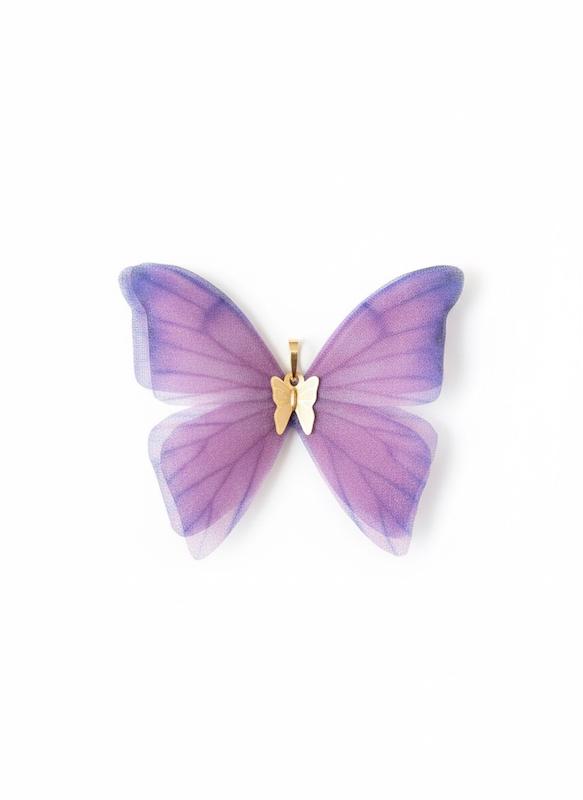 آویز زنانه طلا ۱۸ عیار پروانه گالری طلای شفیع