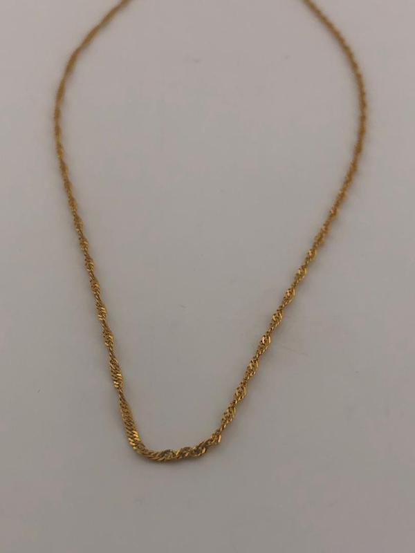 زنجیر زنانه طلا ۱۸ عیار زنجیر طنابی گالری دنیا