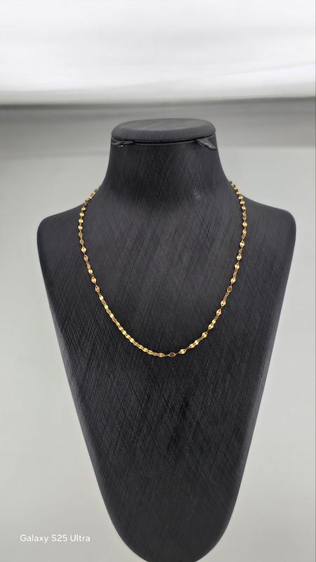 زنجیر زنانه طلا ۱۸ عیار زنجیر پولکی گالری کیا