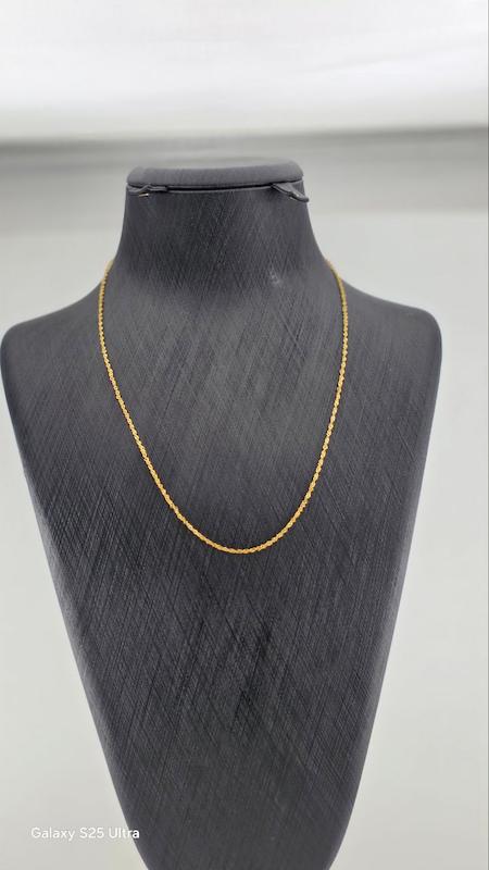 زنجیر زنانه طلا ۱۸ عیار زنجیر طنابی گالری کیا