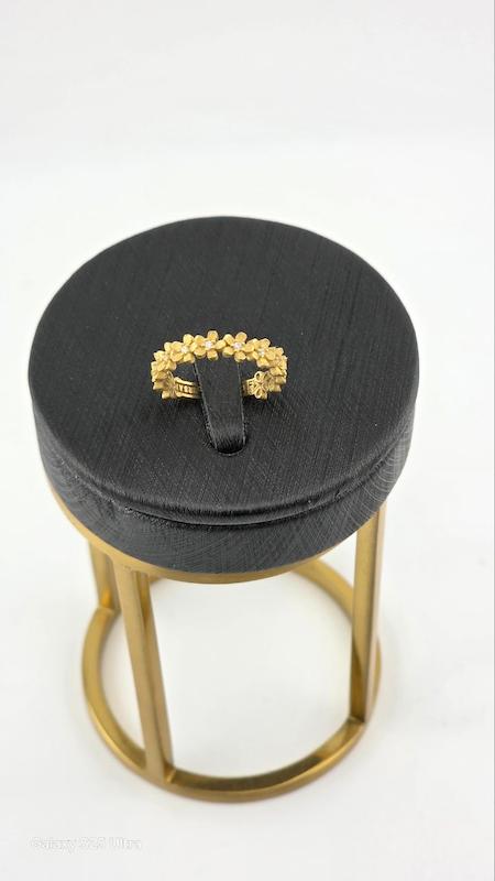 انگشتر زنانه طلا ۱۸ عیار انگشتر گل یونانی گالری کیا