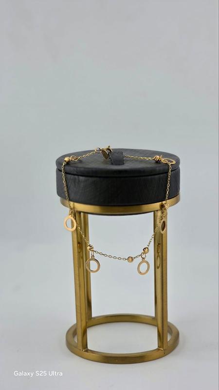 دستبند زنانه طلا ۱۸ عیار دستبند آویز دار گالری کیا