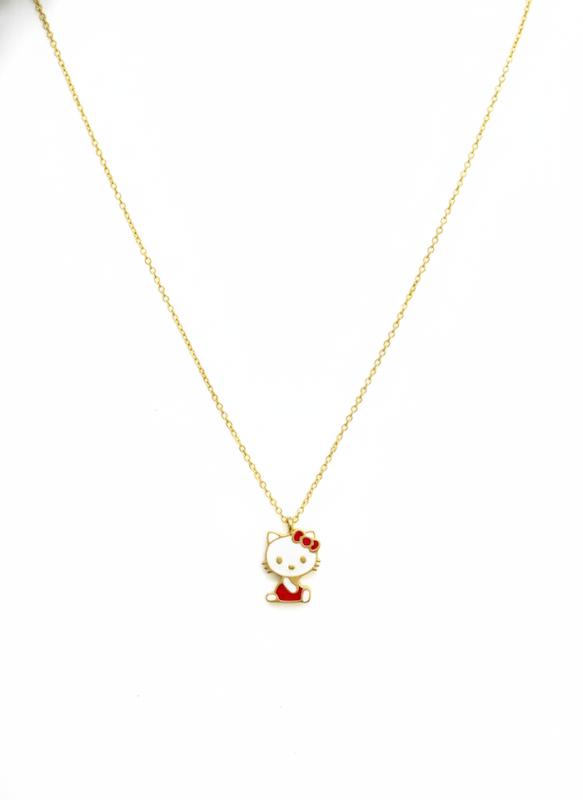 گردنبند بچگانه طلا ۱۸ عیار گردنبند کیتی نی نی طلا