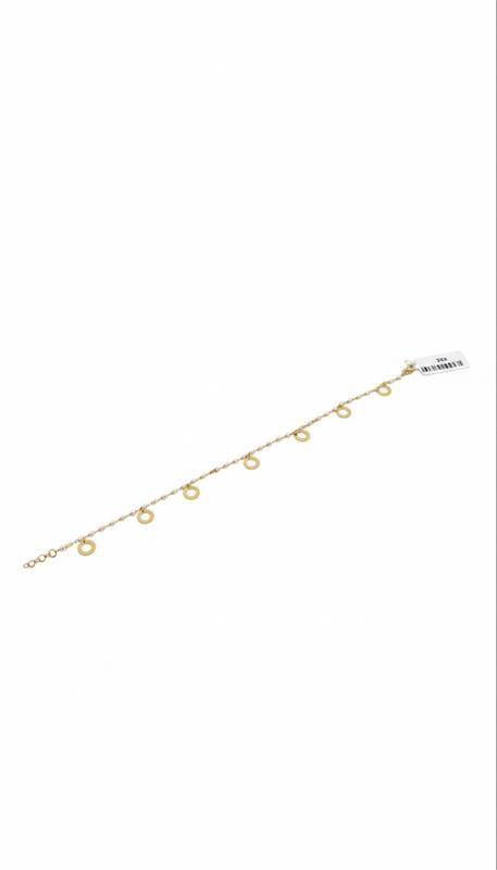 دستبند زنانه طلا ۱۸ عیار دستبند مینیمال دایره گالری ماه سـا