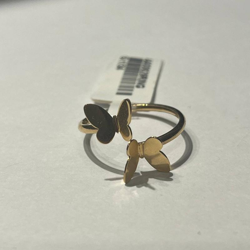 انگشتر زنانه طلا ۱۸ عیار پروانه گالری طلا دوران