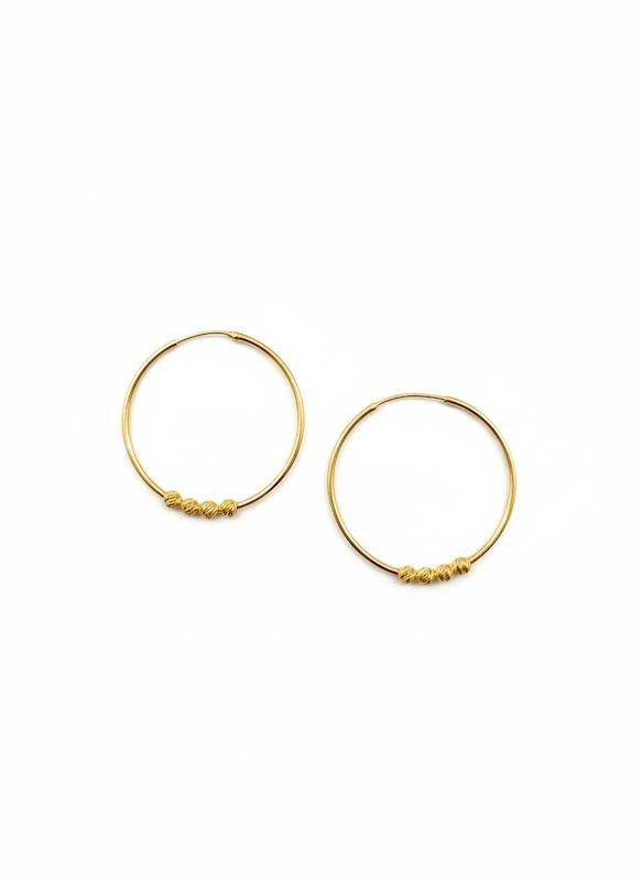 گوشواره زنانه طلا ۱۸ عیار حلقه ای گالری طلای شفیع