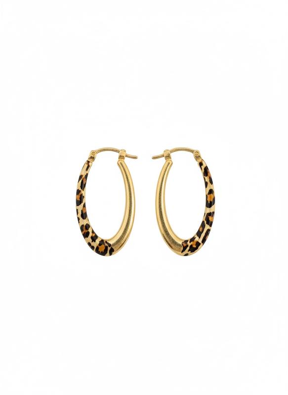 گوشواره زنانه طلا ۱۸ عیار پنتر گالری طلای شفیع