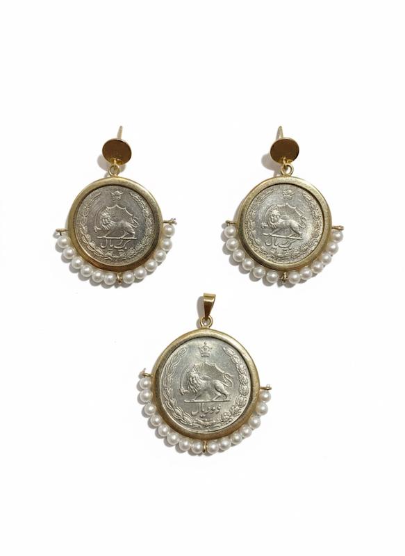 زنانه نیم ست طلا ۱۸ عیار سکه گالری طلای شفیع