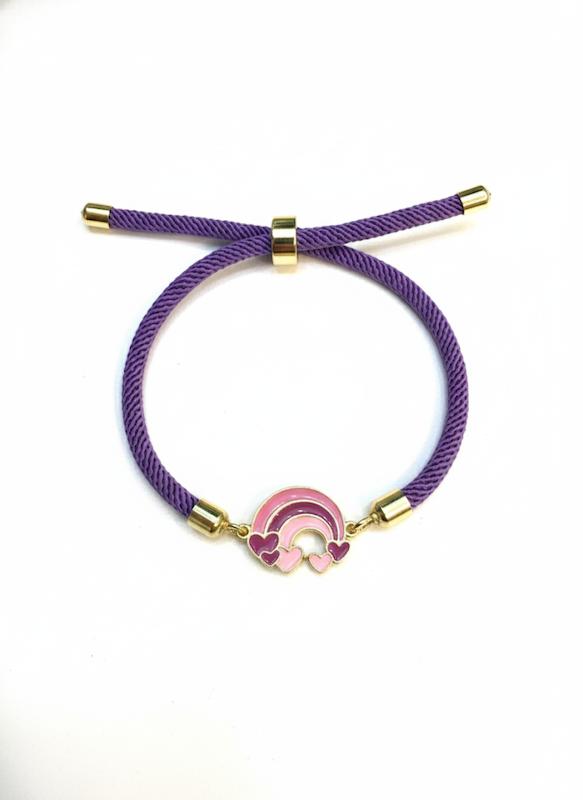 دستبند بچگانه طلا ۱۸ عیار دستبند رنگین کمان نی نی طلا