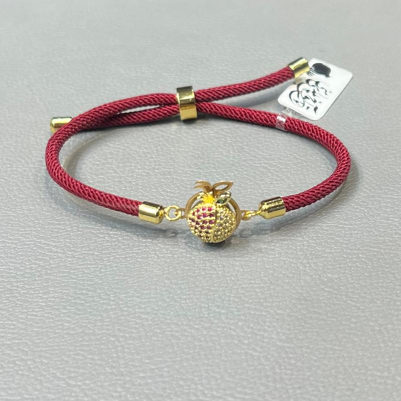 دستبند زنانه طلا ۱۸ عیار دستبند اناری گالری زرنوش