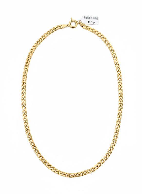 گردنبند زنانه طلا ۱۸ عیار زنجیر کارتیه مناسب آقایان و بانوان گالری ماه سـا