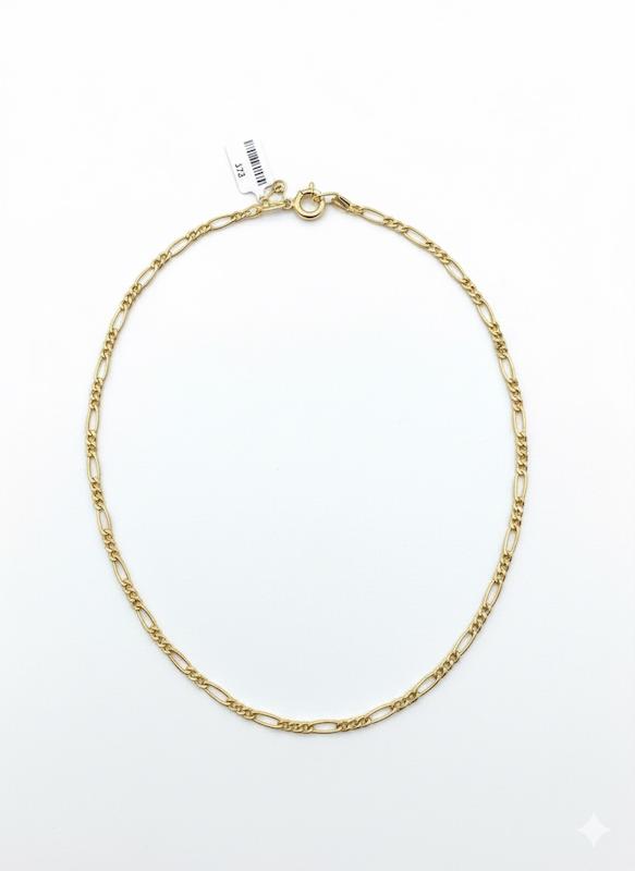 گردنبند زنانه طلا ۱۸ عیار زنجیر فیگارو گالری ماه سـا