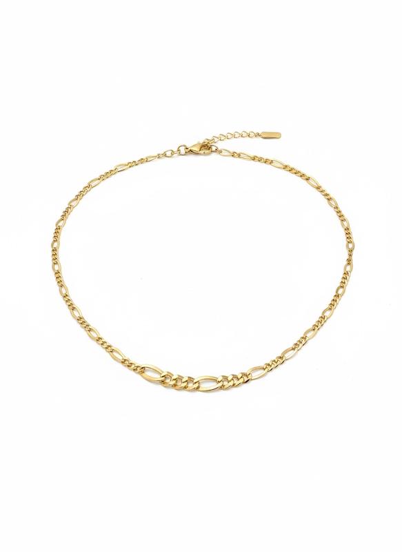 گردنبند زنانه طلا ۱۸ عیار زنجیر فیگارو گالری ماه سـا