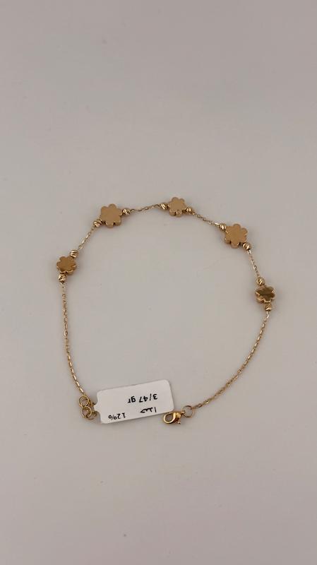 دستبند زنانه طلا ۱۸ عیار دستبند گل گالری چیدا