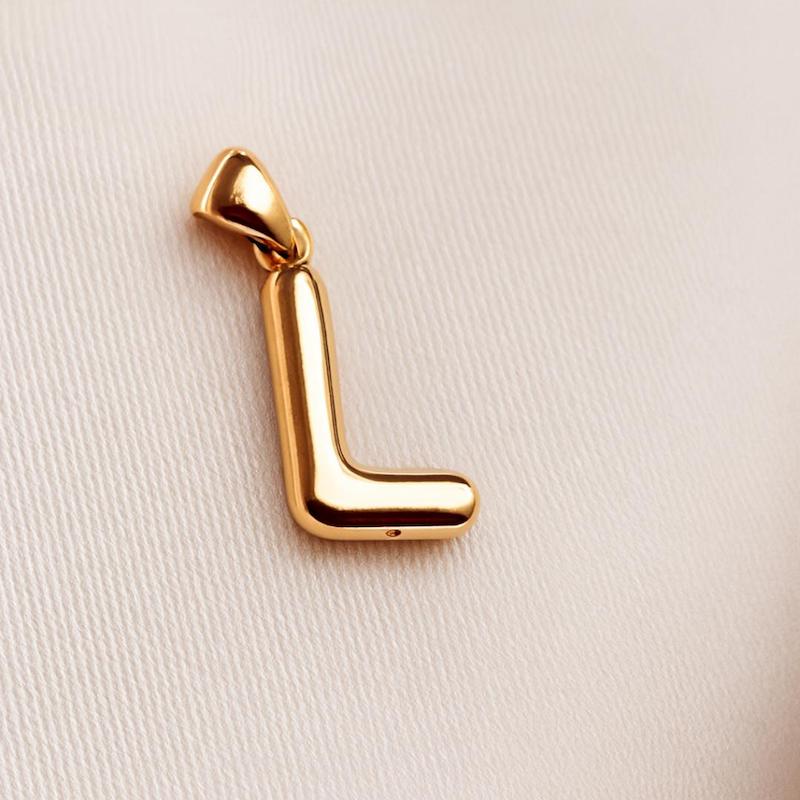 آویز زنانه طلا ۱۸ عیار آویز حرف بادکنکی l گالری زربام