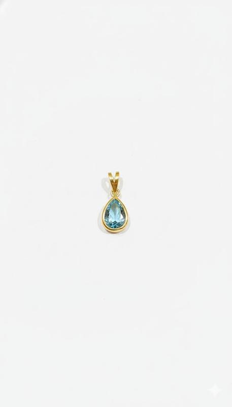 آویز زنانه طلا ۱۸ عیار آویز سنگ کسر گالری کیا