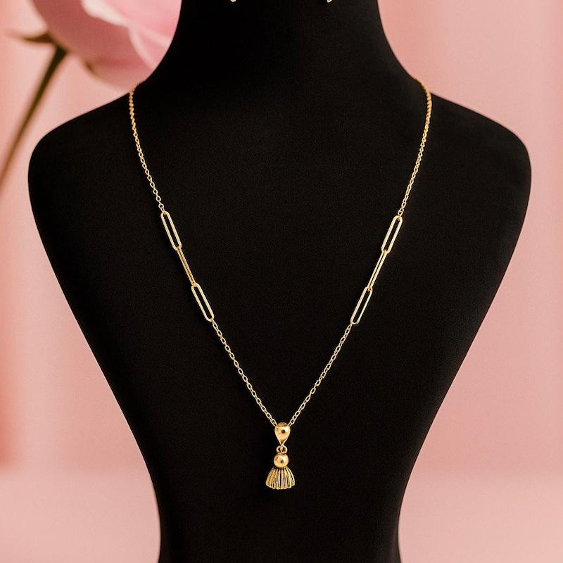 گردنبند طلا ۱۸ عیار گرنبند کیف گالری بابل طلا