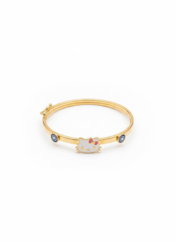 بنگل بچگانه طلا ۱۸ عیار بنگل طرح کیتی نی نی طلا