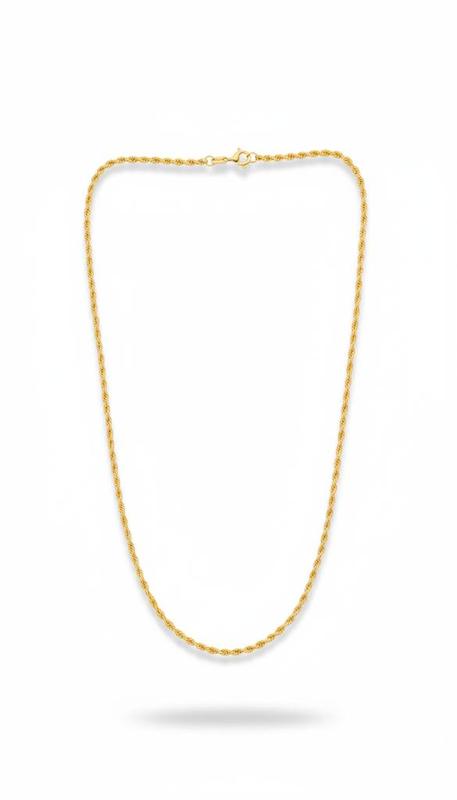 زنجیر زنانه طلا ۱۸ عیار زنجیر طنابی گالری کیا