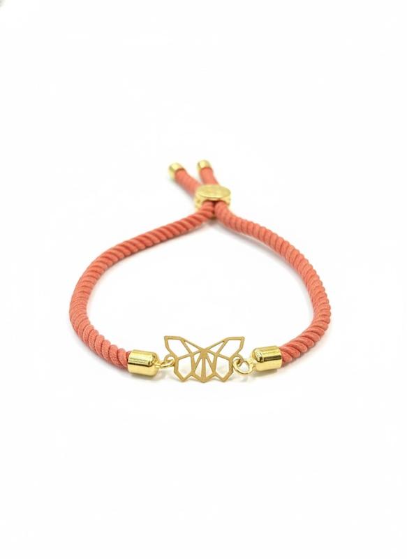 دستبند طلا ۱۸ عیار دستبندی مدل پروانه گالری پیرو