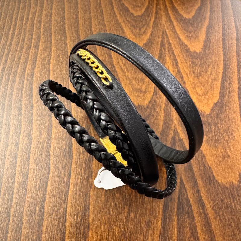 دستبند طلا ۱۸ عیار دستبند چرم کارتیه گالری طلای آماندا