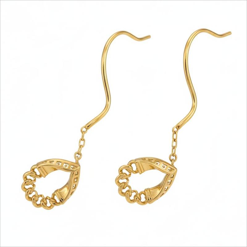 گوشواره طلا ۱۸ عیار کرلی گالری بابل طلا