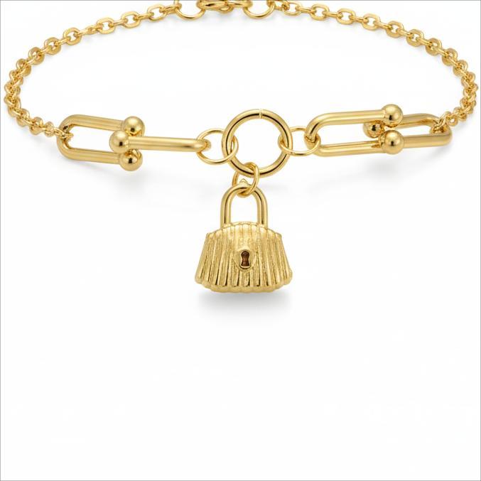 دستبند طلا ۱۸ عیار زنجیری گالری بابل طلا