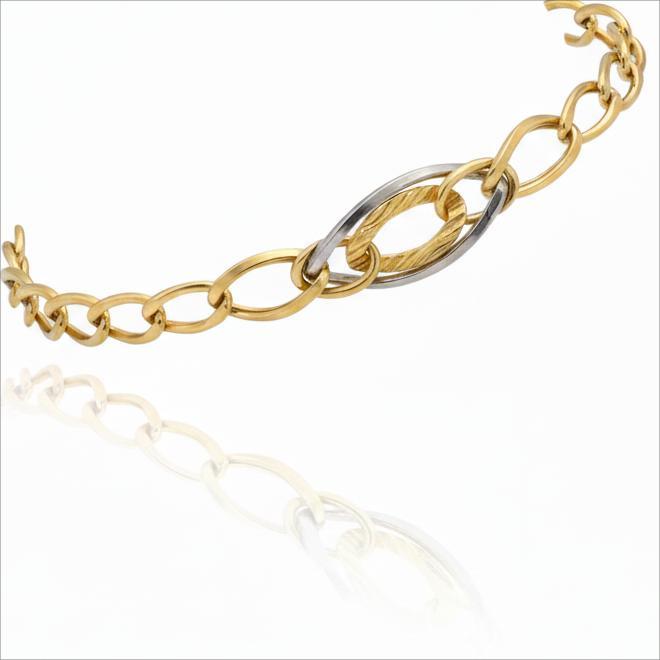 دستبند طلا ۱۸ عیار زنجیری گالری بابل طلا